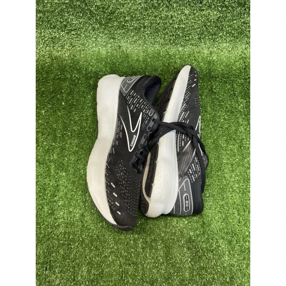 Brooks Glycerin 20 Mens Size 10 D Running Shoes Sneakers Black White 1103821D059